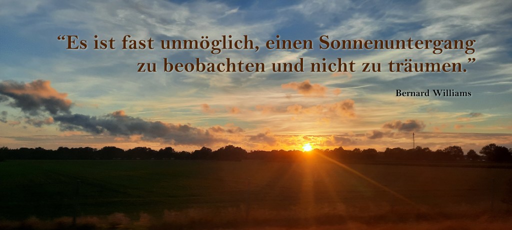 Sonnenuntergang mit Zitate "Es ist fast unmöglich, einen Sonnenuntergang zu beobachten und nicht zu träumen."
